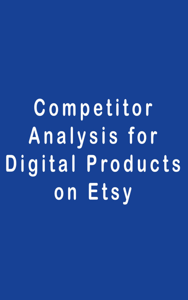 Catalog blank - competitor analysis Etsy